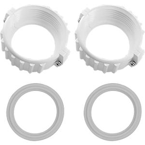 UCEDER 2 Pack Spa Hot Tub Heater Split Nut Unions with Screw, 2 pcs Heater Gasket/O-Rings,(Actual Size 3 Inch,Suitable for 2 Inch Heater Assemblies)