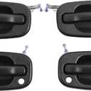 Exterior Door Handle Set, Compatible with 1999-2007 Chevy Silverado Suburban Tahoe Avalanche, GMC Sierra Yukon, Cadillac Escalade, Front & Rear Left Driver & Right Passenger | 15034986 15721571 77262 (FL & FR & RL & RR (4PCS))
