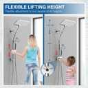 Rain Shower Head with Handheld High Pressure rainfall Shower Heads with Handheld Spray Combo,Premium Polished Chrome