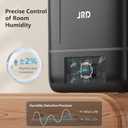 JRD Humidifiers for Bedroom, Ultrasonic Humidifier 4L for Large Room, Cool Mist Top-Fill, 40H Run, 12H Timer, 360 Nozzle, Aroma Diffuser, 7-Color Night Light for Home, Office, Baby, Pets, Plants