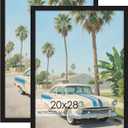 20x28" Picture Frame, for 20 x 28 in Posters and Art Prints, Horizontal or Vertical Wall Mounting, Black 20 x 28 Poster Frame, 2 Pack.