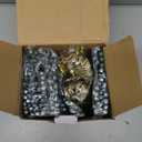 Lullaby 150pcs Gold Plastic Silverware, High End Disposable Cutlery with Dark Green Handle Include 50 Forks, 50 Spoons, 50 Knives, Elegant Silverware for Wedding, Party, Gathering and Daily Use