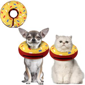Supet Inflatable Dog Cone Collar for Small Dogs Puppies Cats, Soft Dog Cone Alternative After Surgery for Puppies Cats to Stop Licking XS