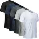 MCPORO Workout Shirts for Men Short Sleeve Quick Dry Athletic Gym Active T Shirt Moisture Wicking M