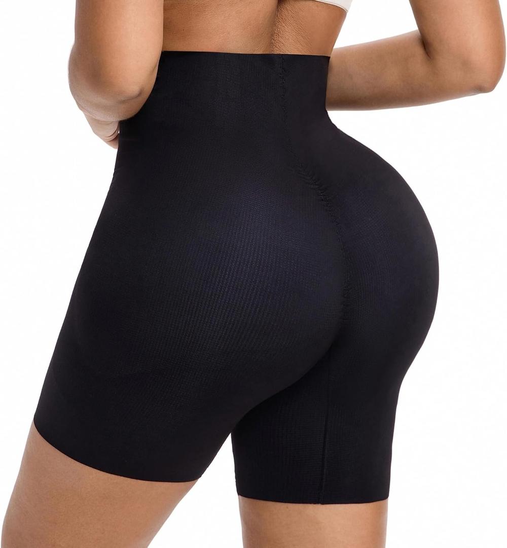 Butt Pads Shapewear Tummy Control Butt Lifting Panties Padded Underwear (Black, M)