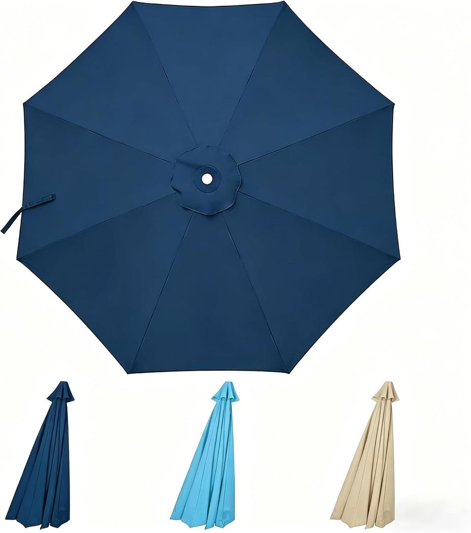 D&ONEHOS 10ft Cantilever Umbrella Replacement Canopy for 8 Ribs, Outdoor Offset Cantilever Umbrella Replacement Top Fit 10FT 8 Ribs, Canopy Top Only