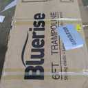 BLUERISE 55IN 6FT Toddler Trampoline for Kids Indoor Outdoor Play for Kids Trampoline Basketball Hoop Attachment with Enclosure Net Easy to Assemble