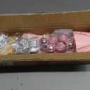 Small Pink Christmas Tree with Lights, 2 FT Mini Christmas Tree with Lifelike Branches Hanging Ornaments Decorative Bow Gift Boxes for Table Mantle Home Indoor DIY Christmas Decorations