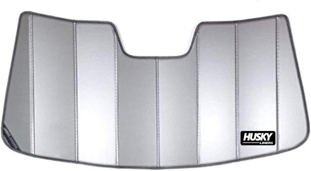 Husky Liners Custom Fit Sunshade | Fits 2015-2024 Ford F-150 (22-24 Lightning SuperCrew) 2017-2024 F-250, F-350 | Sunshade, 1-pc Silver - 97007