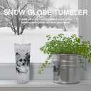 sweet grain Snow Globe Tumbler(6 Pack) - 24oz Double Wall Acrylic Tumblers with Lids and Straws, Snowglobe Tumblers with Pre Drilled Hole and Hole Stopper