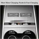 Car USB Hub Charger for Tesla Center Console with Fast Charging Retractable Cables Phone Charger Docking Station Accessories(2 Type-C(Model Y 2021-2024 & Model 3 2021-2023))