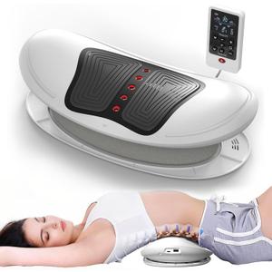Electric Back Stretcher for Lower Back Pain Relief, 4 in 1 Lower Back Massager with Lumbar Traction, Massager, Heating, Vibration
