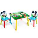 Delta Children - Disney Mickey Mouse Kids Table and Chair Set 3- Piece Set (2 Chairs Included) - Ideal for Arts & Crafts, Snack Time, Homework & More, Pink