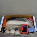 2 in 1 Kids Basketball Hoop and T Ball Set - Adjustable Height, Kids Baseball Tee with Automatic Pitching Machine, Indoor Outdoor Sport Toys Gifts for Toddler Boys Girls Age 1-5, Blue