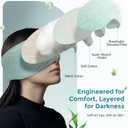 LC-dolida Sleep Masks with Bluetooth Headphones, Soft Seaweed Fiber Cotton Bluetooth Sleep Mask, Total Blackout Fully Wrapped Sleep Mask for Side Sleepers, Travel Meditation Gift, Green