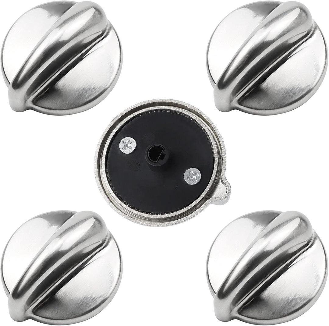 AMI PARTS Fits for G-E Profile Stove Knobs WB03K10303 Gas Stove Knobs Replacements - (Not Universal) Surface Burner Control Knob Replace WB03K10208, AH3486484, EA3486484, 1810427 5-Pack