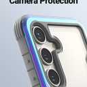 RAPTIC Shield Crystal Case for Samsung Galaxy S24, [13FT Mil-Grade Drop Protection], [Not Yellowing Tech], Durable Anodized Shockproof Aluminum Frame Slim Samsung S24 Case, Iridescent