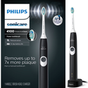Philips Sonicare ProtectiveClean 4100 Plaque Control, Rechargeable Electric Toothbrush with Pressure Sensor, Black HX6810/50