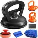 Dent Puller, 3 Pack Car Dent Puller Car Dent Removal Kit Suction Cup Dent Puller Dent Remover Tool and Dent Repair Kit Handle Lifter for Cars Body, Glass, Screen, Objects Moving (Black+Orange)