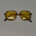 IGnaef Aviator Night Vision Glasses Polarized Anti Glare for Men Women Yellow Lens Nighttime Driving Glasses IF6002