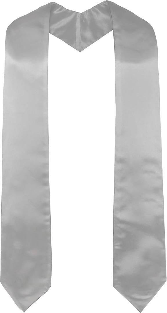 GraduatePro Plain Graduation Stole for Unisex Adults Sash 60"/72" Long 16 Colors