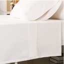 PURE ERA Jersey Knit Flat Top Sheet Only 100% T-Shirt Heather Cotton Super Soft Comfy Breathable (1-Pack, Queen, Solid Off White)