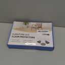 20 Pcs Chair Leg Floor Protectors for Hardwood Floors, Black Rubber Furniture Sliders with Felt, Silicone Furniture Leg Caps Covers (Fit Square Diameter:1.06" to 1.44")