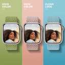 Elastic Band Compatible with Apple Watch Band Series 11/10 42mm, 9/8/7 41mm, 6/5/4 40mm for Women Men, Nylon Stretchy Braided Solo Loop Sport Strap for iWatch SE 1/2/3, XS Nude Pink