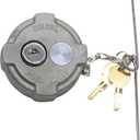 2 3/8" Locking Diesel Fuel Cap Compatible with 2002 and Up Freightliner M2 Small Semi Box Trucks, With Rubber Seal Ring Safety Chain and 2 Keys, Replace# FTA-C-13