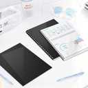 HOUYEE 100 Pack Binding Covers Set, 8.5x11 Inches, Including 50 Pcs 12 Mil Clear Binding Covers, 50 Pcs 16 Mil Sand Plastic Binding Covers