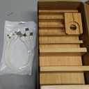 Pezin & Hulin Bamboo Charging Station Organizer for Multiple Devices & Wood Desktop Docking Charging Stand Such As Cell Phone, Tablets, Phone Case and Watch Stand(No USB Charger)