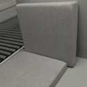 20x 20 Inch Outdoor Seat Cushion,  Fade Resistant Deep Seat and Back Cushion with Removable Cover for Patio Furniture Chair, Sofa and Couch, Light Gray