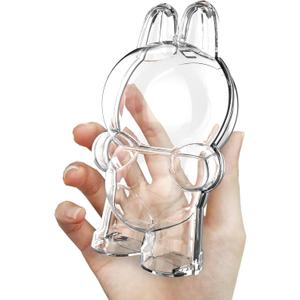 2 x Protective Case Compatible with Standing - Clear Collector Storage Box with Silicone Strap,Dustproof Scratch-Resistant for Standing (Figure Not Included)