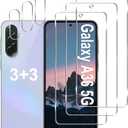 [3+3 Pack] Galaxy A36 5G Screen Protector + Camera Lens Protector, 9H Tempered Glass, Anti Scratch, Easy Installation, Bubble Free, HD Screen Protector for Samsung Galaxy A36 5G