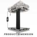 Modern Scratching Post for Indoor Cats - 15 High Cat Scratching Post with Bed Breeds - 15.7 x 11.6 Removable & Washable Cushion (Black Post with Gray Bed)