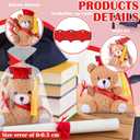 Poen 18 Pack Graduation Stuffed Animals Bears 2026 Bulk 4 Inch Bears Kindergarten Graduation Gifts Small Stuffed Toys with Diploma Hat Cards for Class of 2026 Preschool Students(Red)
