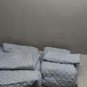 HORIMOTE HOME Quilt Twin Size Dusty Blue, Lightweight Quilt for Summer Ultra-Soft Microfiber Modern Style Quilted Clouds Pattern Bedspread Quit Set 2 Pieces (1 Quilt and 1 Pillow Sham) (Twin(68" x 86"))