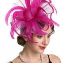 Women Fascinators Hats Flower Fascinators with Headband and Clip Tea Party Headwear for Women and Girls