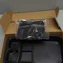 BestEvMod Lower Center Console Organizer Tray Compatible with Kia EV6 2022-2024 2025 Interior Accessories Storage Box ABS Material with PVC Trim Accessories (Lower Organizer-V2)