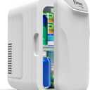 NXONE White Mini Fridge,8 Can/6 Liter Small Refrigerator,110VAC/ 12V DC Portable Thermoelectric Cooler and Warmer Freezer Skincare Desk Little Tiny fridge for Cosmetics,Foods, Bedroom,Dorm,Office,Car