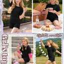 Vinsatin Girls' 2 Piece Summer Outfits, Black, 5-6 Years