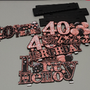 4pcs 40th Birthday Decorations Wooden Table Centerpieces for Women, Rose Gold Pink 40th Birthday Table Sign Party Supplies, Hello Forty Cheers to 40 Years Bday Table Decor