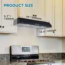 36" Under Cabinet Range Hood, Convertible Ducted/Ductless, 700 CFM Powerful Suction, 3-Speed Touch Control, 2 LED Lights, 6-Layer Stainless Steel Filters, Black