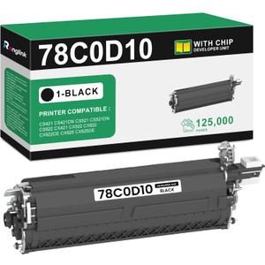 78C0D10 Black Developer Unit Remanufactured for Lexmark CS421 CS421dn CS521 CS521dn CS622 CS622de CX421 CX522 CX522ade CX622 CX622ade CX622de CX625 CX625ade CX625de Printer (1-Pack, 125,000 Pages)