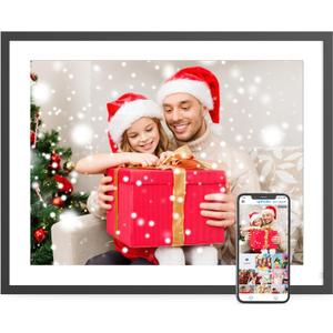 Digital Picture Frame 17" Large-Digital-Photo-Frame - Smart Dual-WiFi Electronic Photo Frame, Auto Rotate, 32GB Memory, Wall Mountable, Share Photo Video via App Email, Best Gifts for Christmas