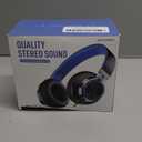 AILIHEN C8 Kids Headphones Wired, On-Ear Headphones with Microphone and Volume Control Foldable Corded Stereo 3.5mm Headset for School Teens Smartphones Chromebook Laptop Tablets Travel (Black Blue) (Medium)