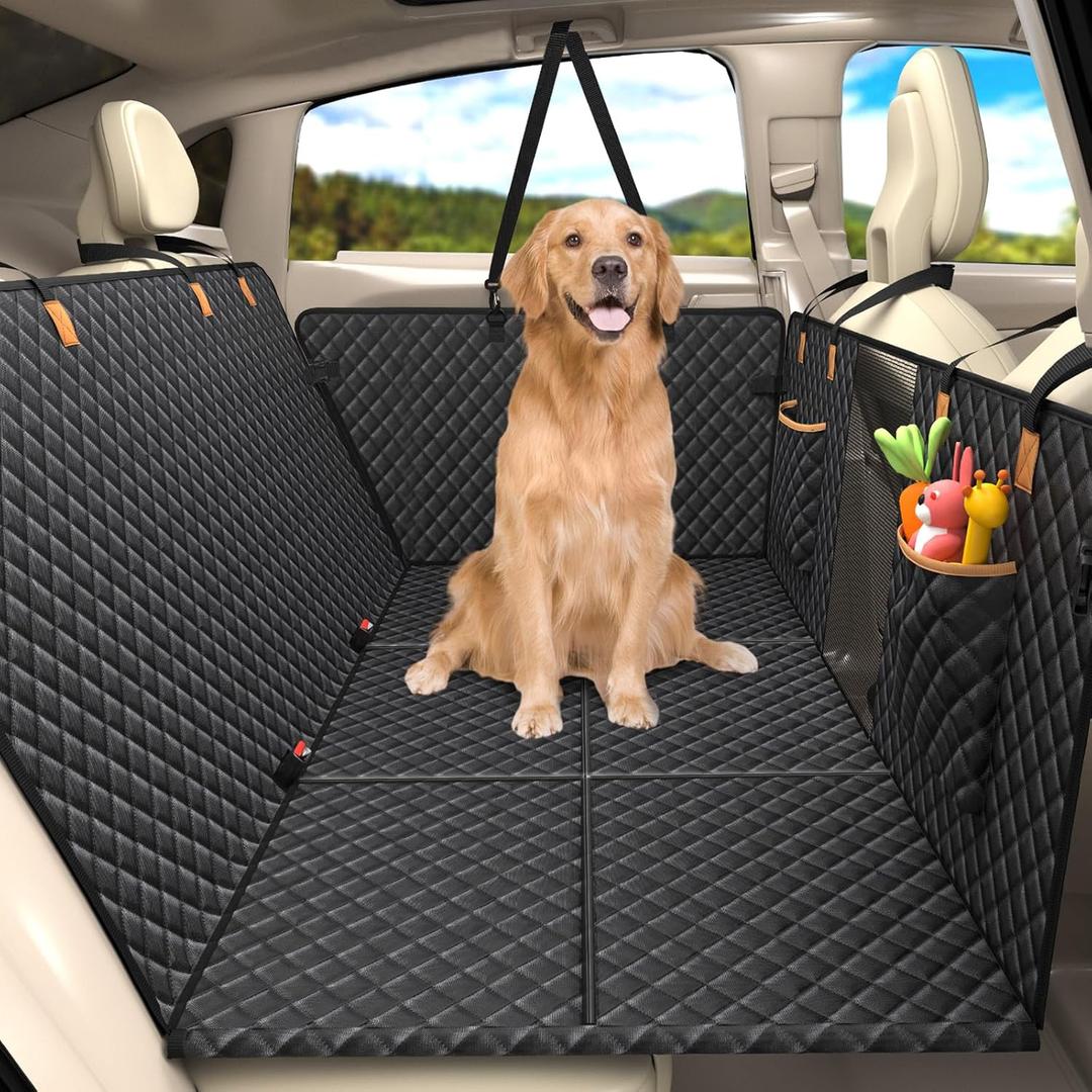 Lekereise Back Seat Extender for Dogs, Hard-Bottom Hammock Holds up to 400 lb, Waterproof with Mesh Window & Storage Pockets  Universal Fit, Black (For Cars/ Mid-Size SUV/ Small Truck) Lekereise Back Seat Extender for Dogs, Hard-Bottom Hammock Holds up to 400 lb, Waterproof with Mesh Window & Storage Pockets  Universal Fit, Black (For Cars/ Mid-Size SUV/ Small Truck)