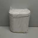 ELPHECO Automatic Motion Sensor Trash Can - 2 Gallon Slimline for Bathroom, Bedroom, Kitchen, Office - White with Gold Trim