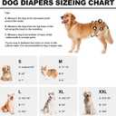 Reusable Dog Diapers Female Large Washable, Premium Doggie Diaper for Dogs, Pack of 3, Highly Absorbent Dog Diaper for Heat, Incontinence and Puppy Training(L)
