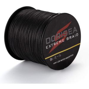 Extreme Braid 100% Pe Black Braided Fishing Line 109Yards-2187Yards 6-550Lb Test Fishing Wire Fishing String Incredible Superline Zero Stretch